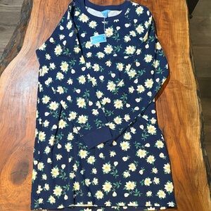 Draper James Navy Magnolia Sweatshirt Dress size xl